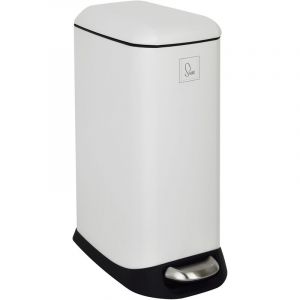 Svita - TS12 Poubelle à pédale Poubelle 12l incl. seau intérieur Pédale blanc