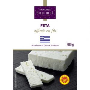 Image de Monoprix gourmet Feta, fromage au lait pasteurisé, affinée en fût - La boîte de 200g