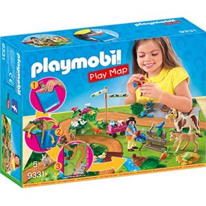 Image de Playmobil 9331 - Cavaliers et poneys avec support de jeu