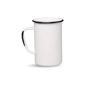 Graniteware Grand mug en acier émaillé – 620ml - Blanc 8 [cm]