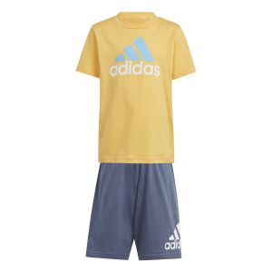 Adidas Ensemble T-shirt/Short Badge of Sport Enfant - Yellow, Yellow - Taille 7-8Y