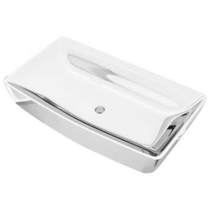 Lavabo vasque salle de bain 71 x 38 x 13,5 cm céramique argenté 02_0002584