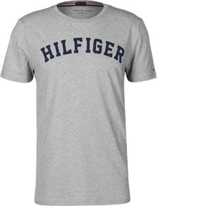 Image de Tommy Hilfiger SS Tee Logo, T-shirt Homme, Gris (Grey Heather 004), Large