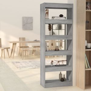 VidaXL Bibliothèque/Séparateur de pièce Sonoma gris 60x30x166 cm