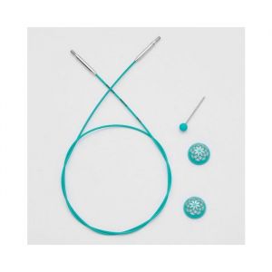 Knitpro C&acirc;ble, Nylon, acier, Bleu, Un Taille