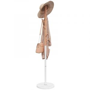 VidaXL Porte-manteau blanc 172 cm fer enduit de poudre