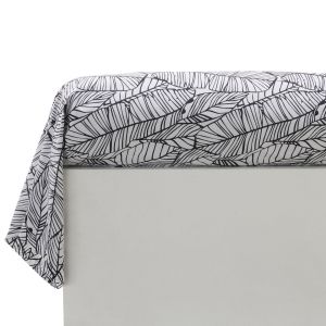 Taie de traversin coton SUMMER - noir/blanc