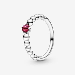 Image de Pandora Bague Perlée Rouge Flamboyant - Taille 58