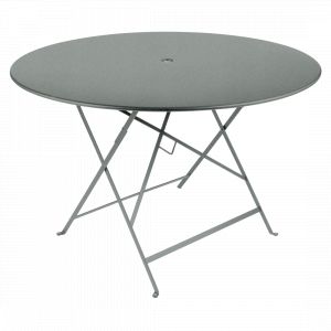 Image de Fermob Table pliante BISTRO ronde - C7 Gris lapilli - Ø 117 cm