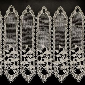 Home maison Brise bise en macramé esprit fleuri Ecru 0.3x0.45 m