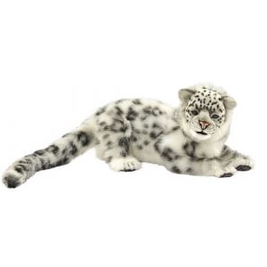 Anima Peluche léopard des neiges couché 50 cm