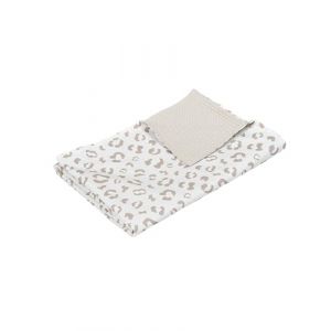 ULLENBOOM Couverture de bébé Leo 70x100cm Sand, Beige, Blanc