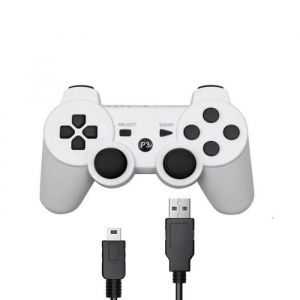 Manette PS3 manette PS3 pour Dualshock 3 Controle manette Bluetooth sans fil pour Play Station 3 manette pour - Type Blanc