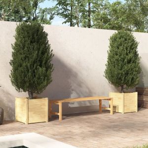 VidaXL Jardini&iquest;&iquest;Res D'ext&iquest;&iquest;Rieur 2 Pcs 50x50x50 Cm Bois De Pin Massif
