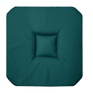 Image de Homemaison Galette de Chaise Unie Colorée emeraude 36 x 36 x 3.5 cm