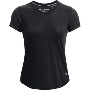 Under Armour Streaker Jacquard Short Sleeve Shirt Women, noir M T-shirts course &agrave; pied