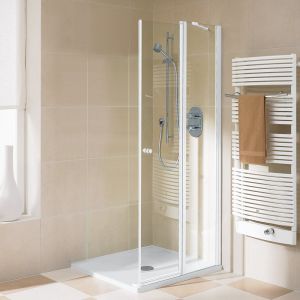 Kermi Ibiza 2000 Porte battante, avec élément fixe, pour accès d'angle, I2EOR080202AK, I2EOR