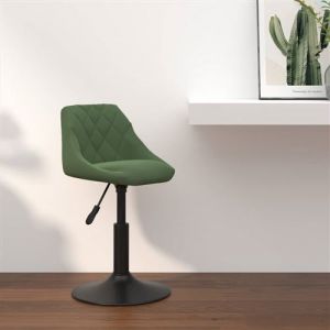 VidaXL Tabouret de bar Vert foncé Velours.