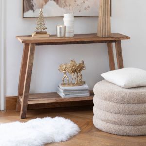 Hellin Console 120x35x83 cm en bois recyclé naturel