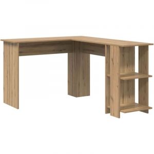 VidaXL Bureau d'Angle avec Rangement avec étagère chêne artisanal