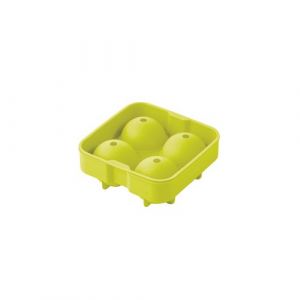 Moule à glaçons en silicone pour 4 boules vert Ø 4.5cm