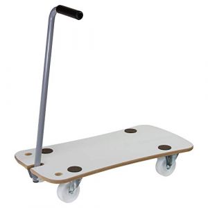 Wagner Socle à roulettes MM 1389 I 79 x 39 x 10 cm - Charge 200 kg - Patins antidérapants I revêtement spécial I Timon Pliable I pour Le Transport de Charges Lourdes - 20138901
