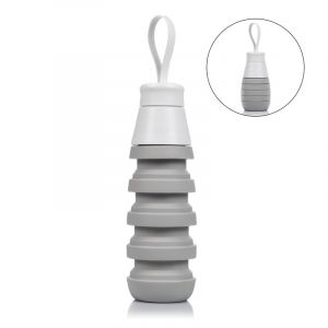 Dam Bouteille de sport pliable en silicone. 250 &agrave; 500ml, sans bpa.