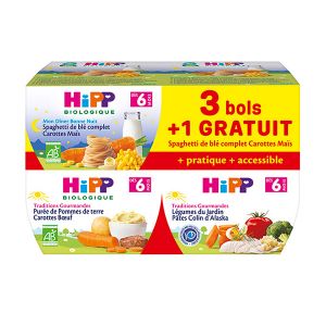 HiPP Biologique Traditions Gourmandes Ensemble de menus 4 x 190 g - dès 6 mois