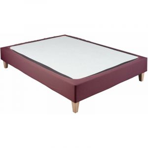 Terre de Nuit Cache-sommier coton jersey terre de sienne 150x200 - Rouge terracotta