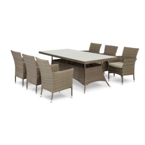 Ensemble de jardin table 200x100 et 6 chaises