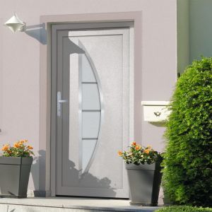 Image de VidaXL Porte d'entrée Blanc 108x200 cm PVC 3187865