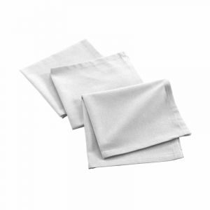 Lot de 3 serviettes coton recyclé (40 cm) Mistral Blanc s