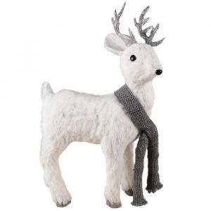 Ptit Clown 1 Renne blanc 38cm REF/22852 (D&eacute;coration d'int&eacute;rieur de No&euml;l)