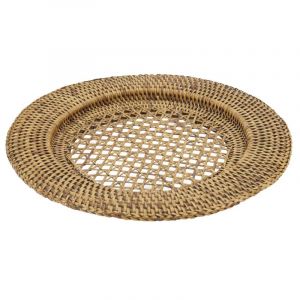 Image de Aubry Gaspard Dessous d'assiette en rotin et cannage antique