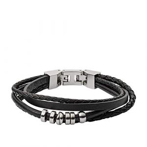 Fossil Homme Bracelet multi rangs noir JF03183040