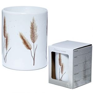 Puckator Brûleur à huile céramique Fleurs Pampas