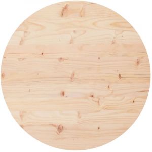 VidaXL Dessus de table rond &Oslash;90x3 cm bois de pin massif Natural