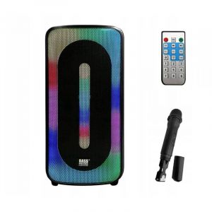 Enceinte Bluetooth avec microphone, t&eacute;l&eacute;commande et fonction karaok&eacute;