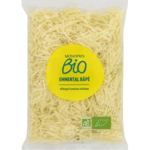 Monoprix Bio Emmental r&acirc;p&eacute; bio - affinage 8 semaines minimum