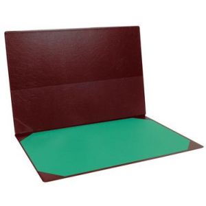 Image de Exacompta 716379E - Sous-main double en PVC, format 40x60 cm, coloris bordeaux