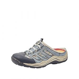 Rieker L0555-16, Sabots Femme, Blau