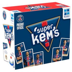 Megableu Super KEMS PSG - Jeu de Société Foot pour Adultes & Enfants dès 6 Ans - Edition Football Paris Saint-Germain - Réunissez 4 Cartes Identiques - Jeu de Cartes - 4 Joueurs - en Français