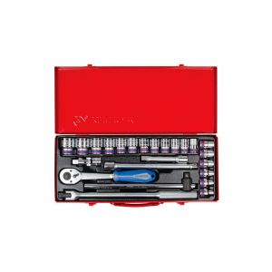 King tony 4026MR03 Coffret de Douilles Métriques et Accessoires, Set de 24, 1/2-