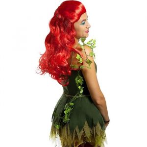 Funidelia | Perruque Poison Ivy pour femme Super héros, DC Comics, Méchants, L'Empoisonneuse - Accessoire pour Adultes, accessoire pour déguisement - Rouge
