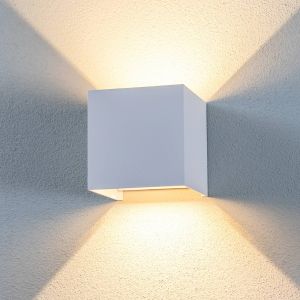 Lindby - led Applique Exterieur 'Nivar' en m&eacute;tal - blanc