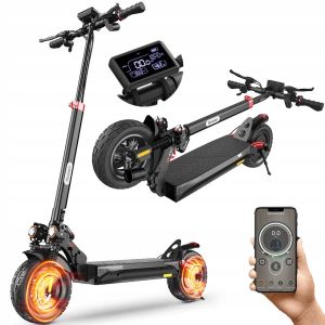 Image de Iscooter Ix4 Trottinette &Eacute;lectrique 10" Pneus En Nid D'abeille Moteur 800w Vitesse Maximale 45 Km/H Batterie 48v 15ah Port&eacute;e 40-45 Km Contr&ocirc;le Par Application Double Suspension Freins &Agrave; Double Disque