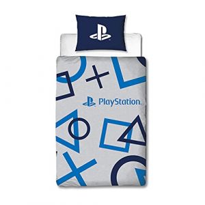 Sony Ensemble housse de couette et taie d'oreiller simple Blue