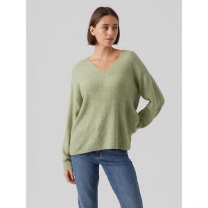 Vero Moda Pull basic à col en V Vert - Taille 38