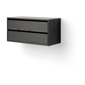 Armoire basse avec tiroirs en frêne noir 38,4cm - New Works