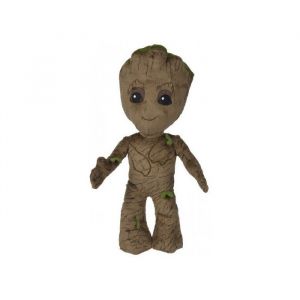 Nicotoy Peluche marvel : jeune groot marron 33 cm - doudou super h&eacute;ro enfant - set dc + 1 carte offerte -